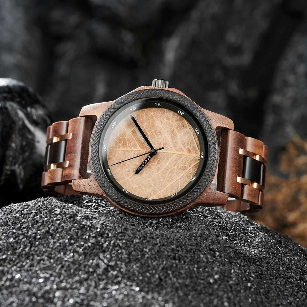 Unique Leaf Dial Watch