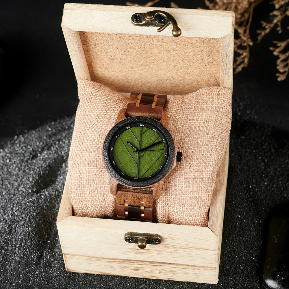 Unique Leaf Dial Watch