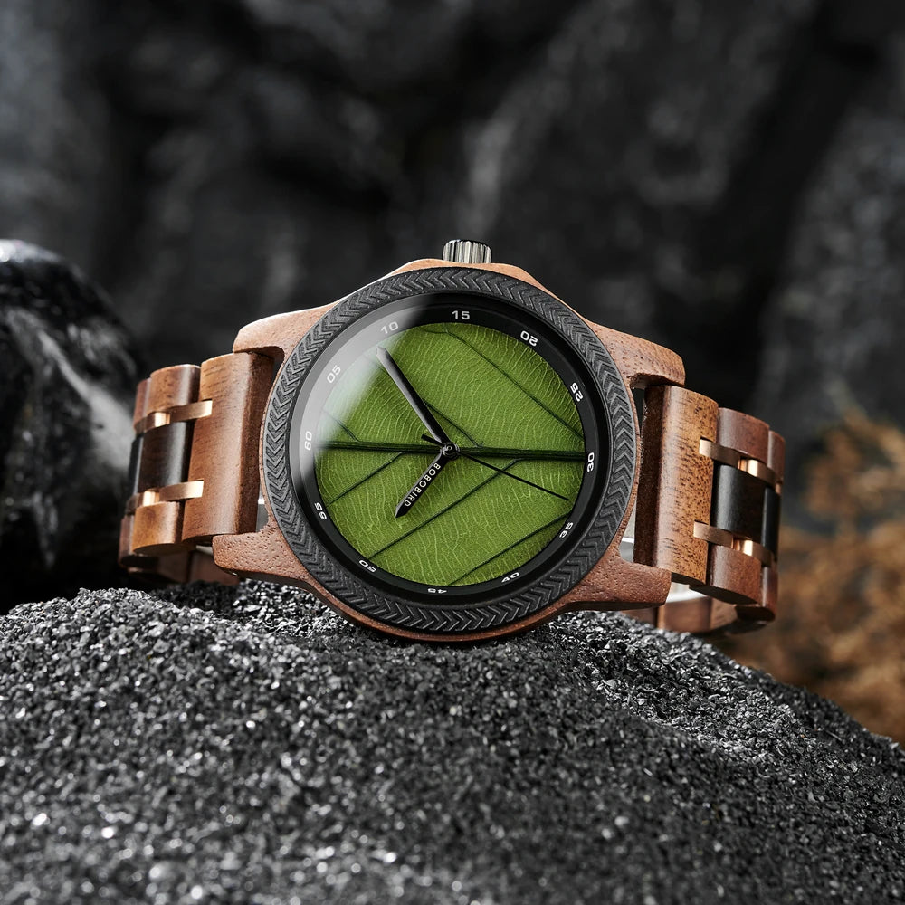Unique Leaf Dial Watch