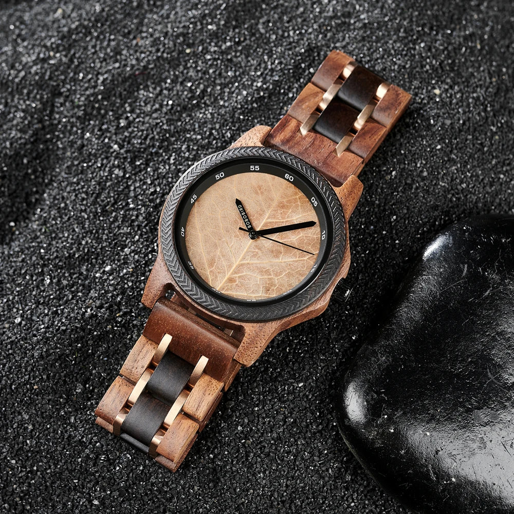 Unique Leaf Dial Watch