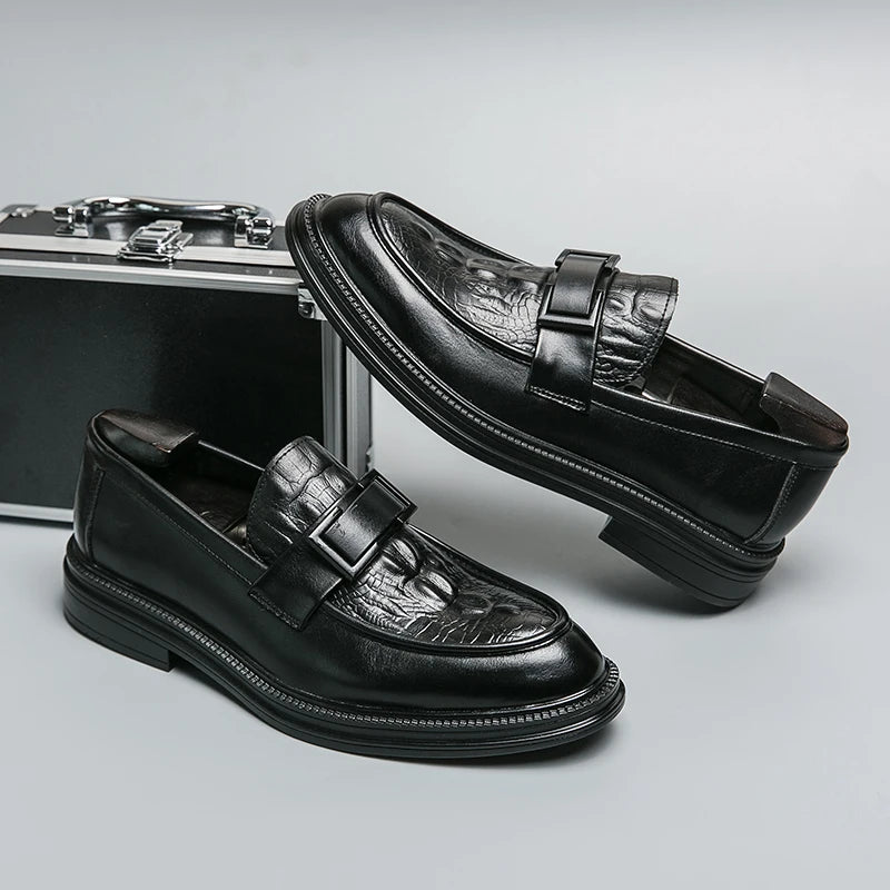 Genuine Leather Crocodile Shoes