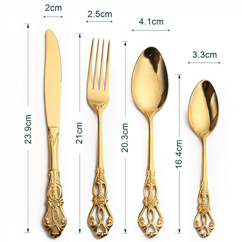 Golden Stainless Steel Cutlery Set