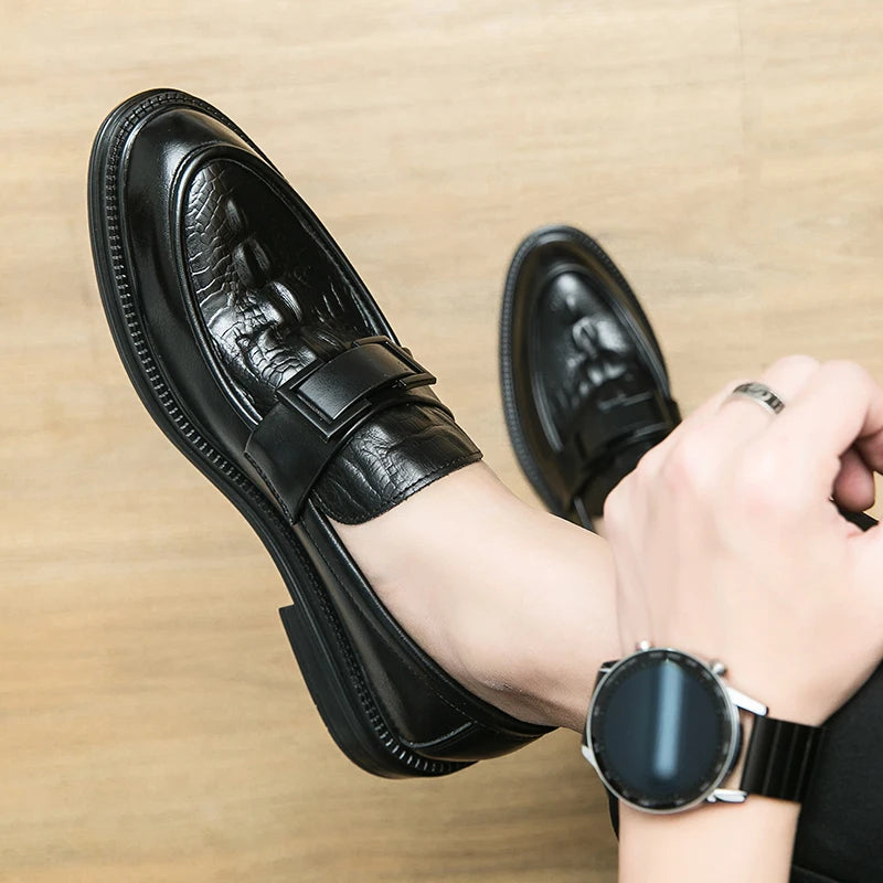 Genuine Leather Crocodile Shoes