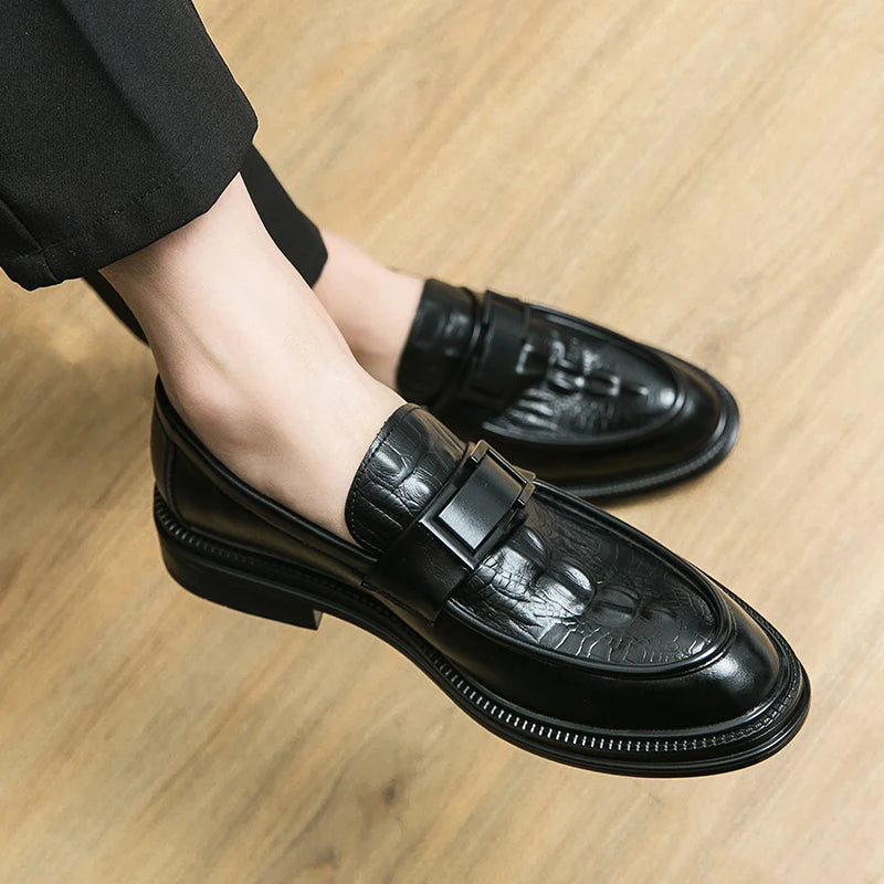 Genuine Leather Crocodile Shoes