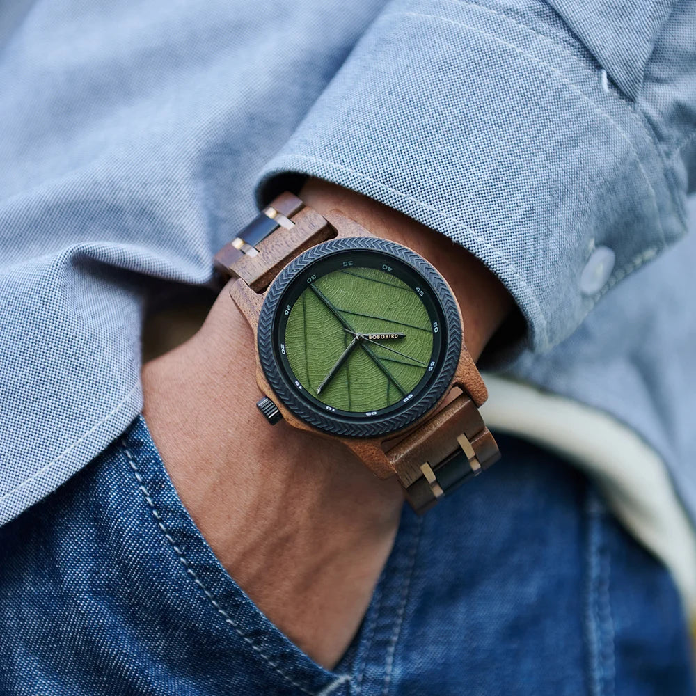 Unique Leaf Dial Watch