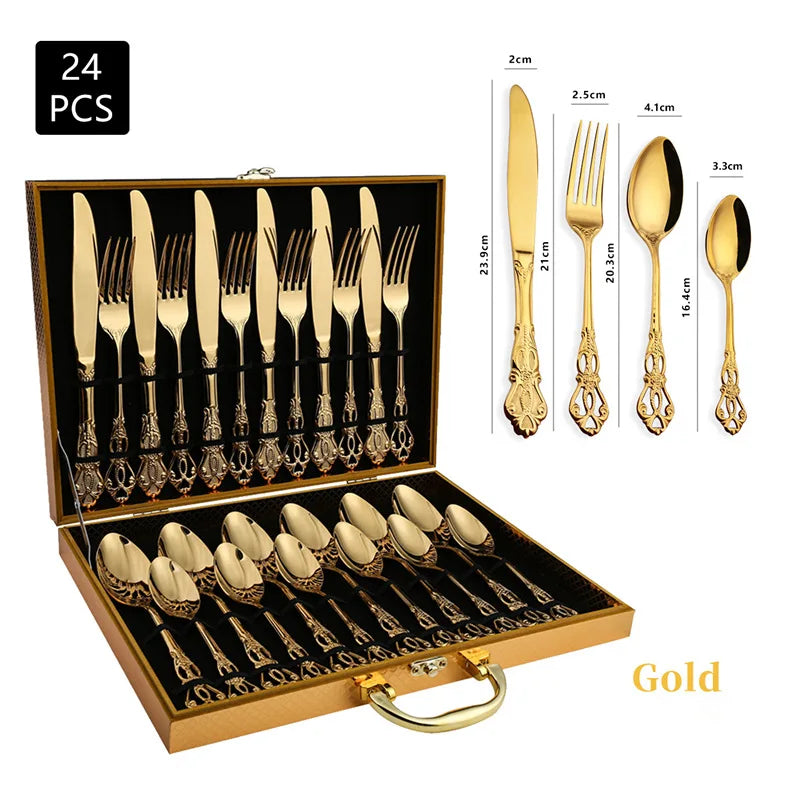 Golden Stainless Steel Cutlery Set