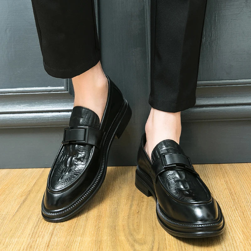 Genuine Leather Crocodile Shoes
